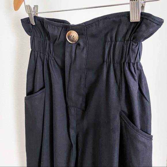 NWT cotton Super-High-Rise paper bag black - Picture 7 of 10